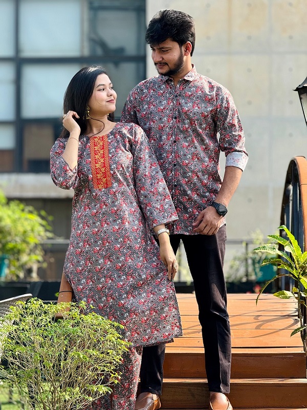 Premium Shirt Three Piece Couple Set - Image 2