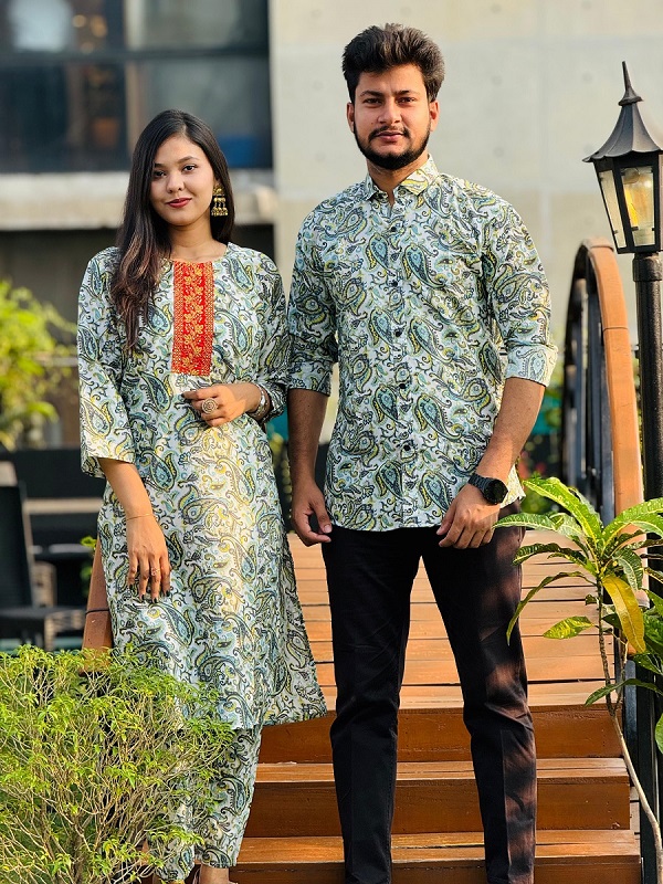 Premium Shirt Three Piece Couple Set - Image 4