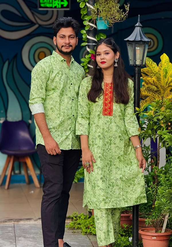 Premium Shirt Three Piece Couple Set - Image 3
